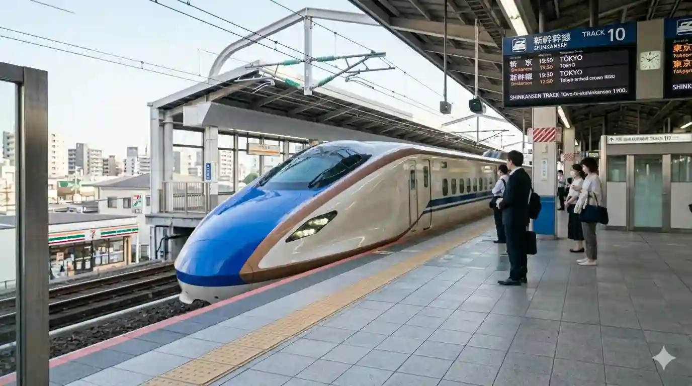 Pekerja migran menggunakan kereta untuk bekerja